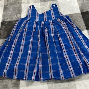 Sweet Honey Blue Plaid Sleeveless Dress/ Top